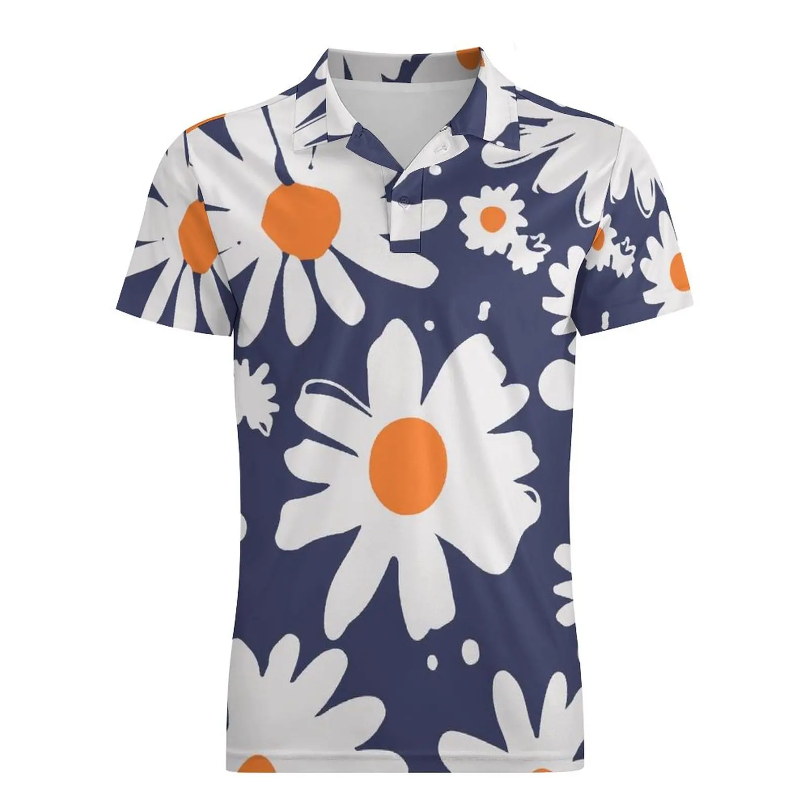 Рубашка-поло мужская летняя с коротким рукавом и отложным воротником - купить по