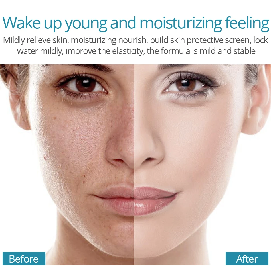 

VIBRANT GLAMOUR Hyaluronic Acid Face Serum Cream Shrink Pores Moisturizing Dry Rough Skin Essence Anti Acne Whitening Skin Care