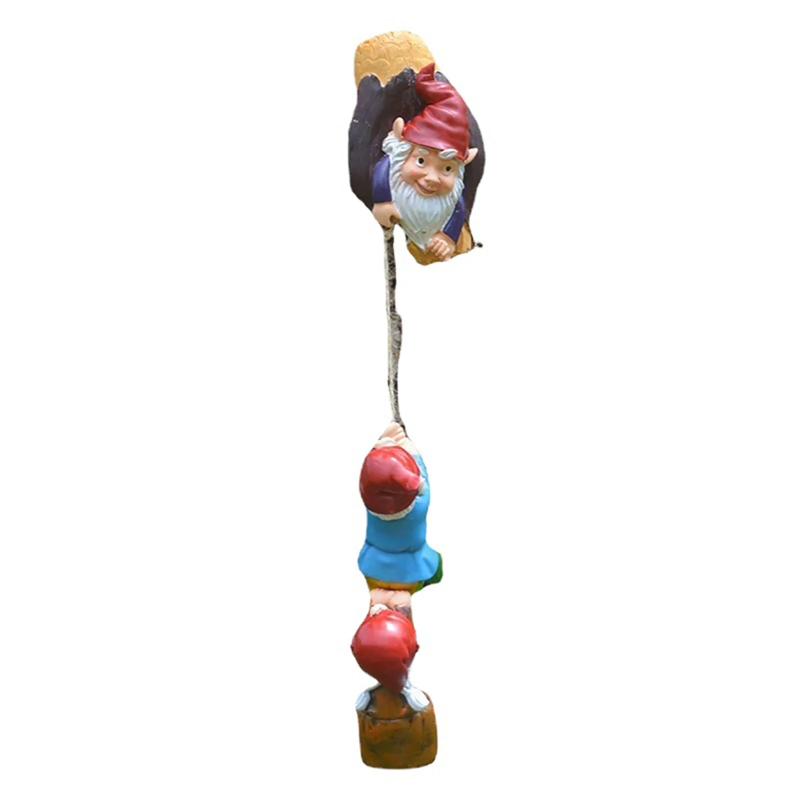 

Cartoon Dwarf Funny Elf Gnome Climbing Tree Sculpture Statues Resin Craft Figurine Ornament Outdoor Garden Hanging Decoration