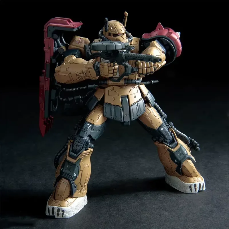 Фото Оригинальная модель Bandai HG 1/144 Gundam MS-O6F ZAKUII F TYPE SOLARI [RFV] — коллекционная аниме-фигурка мобильного костюма, игрушка-подарок для детей №5