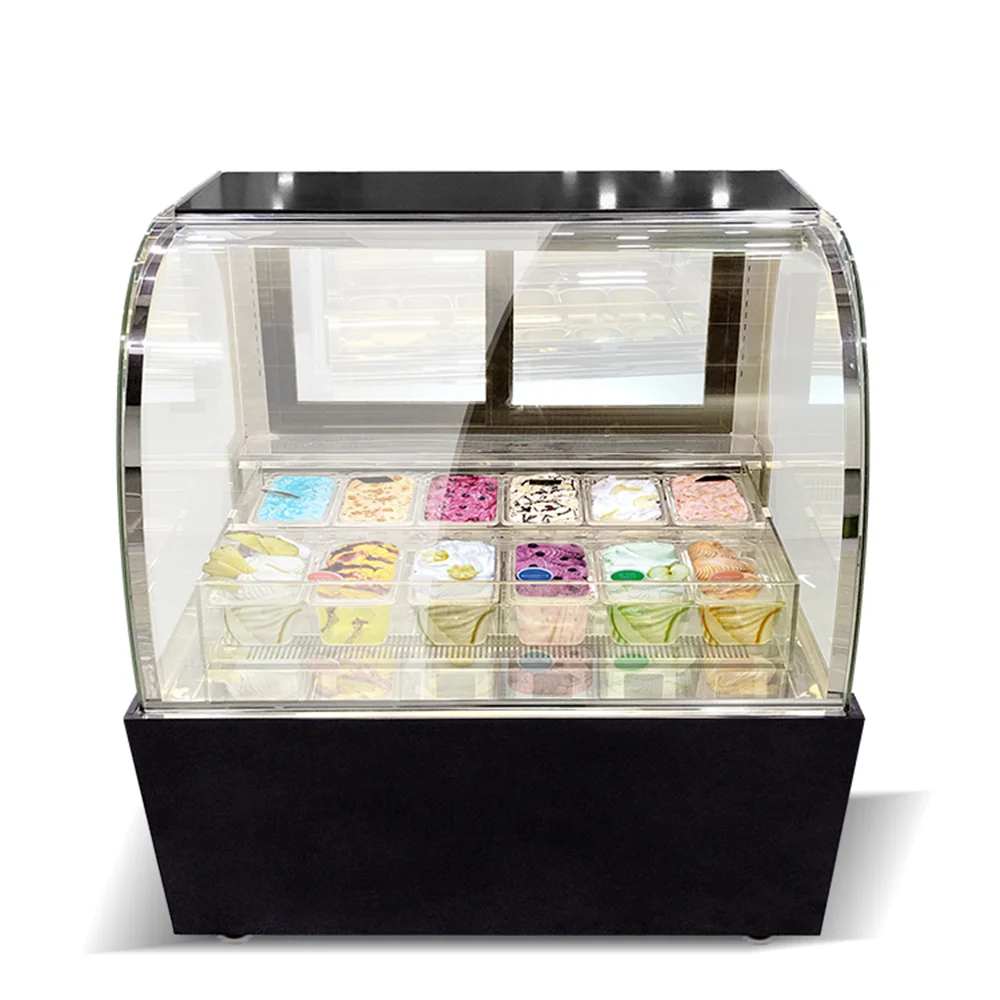 

Commercial Popsicle Sticks Gelato Cake Showcase Display Freezers Food Ice Cream Bakery Display Cabinet for Sale