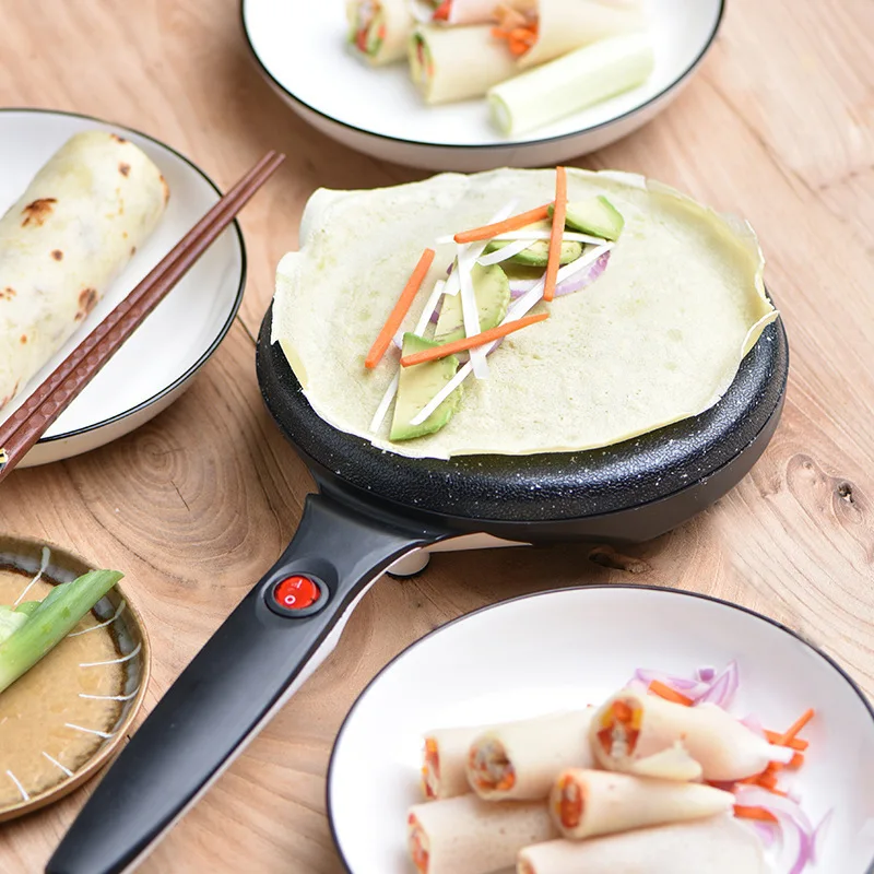 Electric Crepe Maker Breakfast Pizza Machine Pancake Baking Pan Cake Non-stick Griddle Chinese Spring Roll Cooking Tools EU |