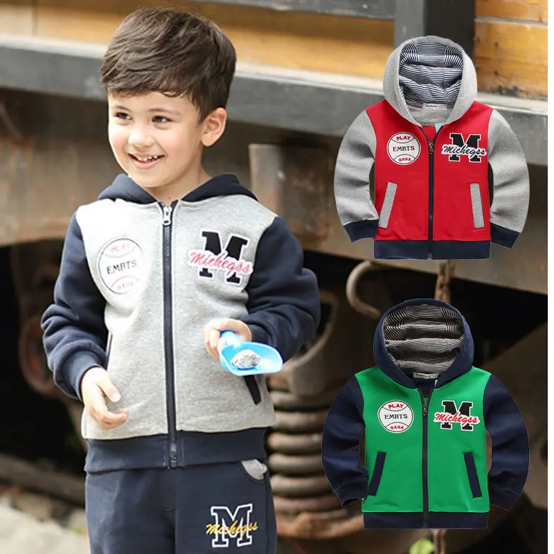

Fall Winter Children Jackets Zipper Hooded for Boys Girls Coats Fleece Kids Outerwear Toddler Cardigan Baby Outfits 1-6 Years