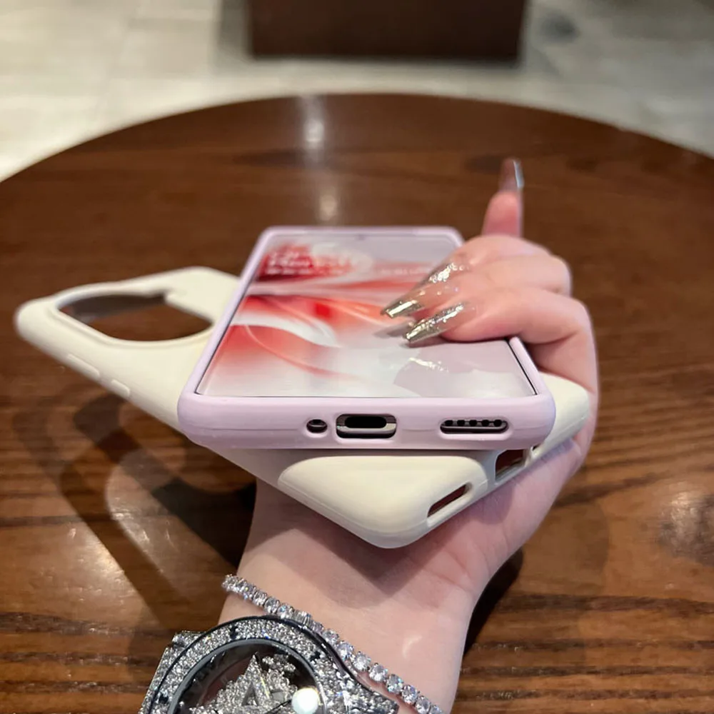 Фото Мягкий жидкий силиконовый противоударный чехол для OPPO Reno 13 12 14 Pro 5G, оригинальный защитный чехол в официальном стиле Funda №5