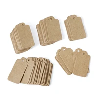 about 500pcsbag kraft rectangle paper price tags blank label for jewelry display card cardboard package hang tag card 30x15mm