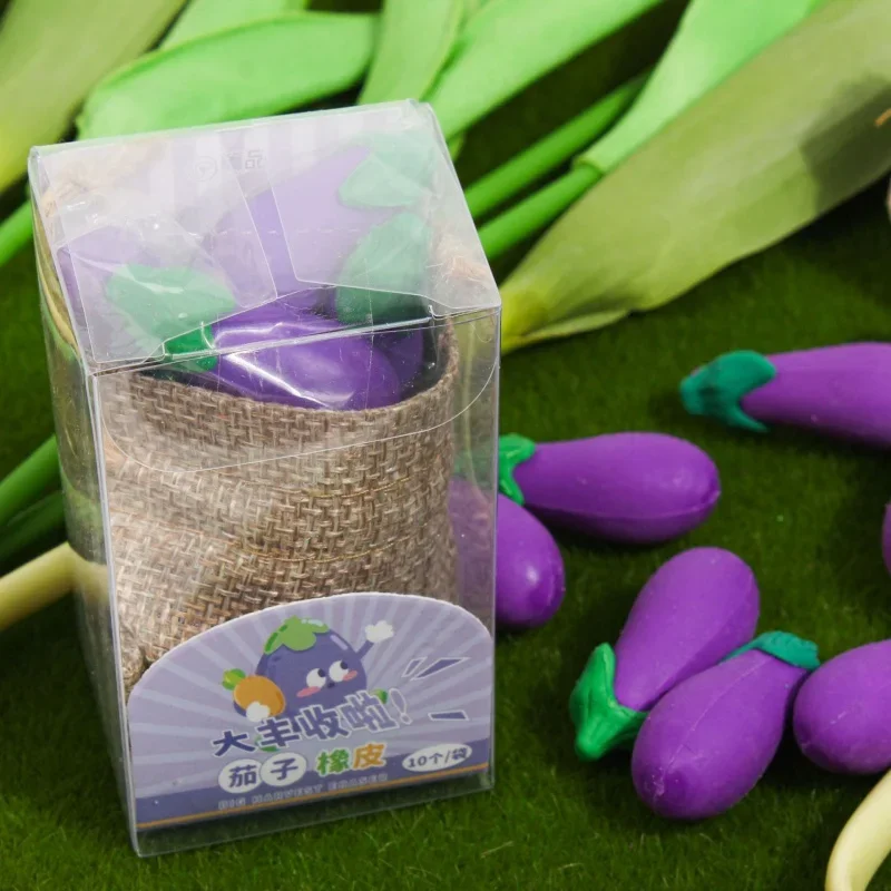 

Creative Eggplant Shape Mini Eraser Simulation Vegetables Student Stationery