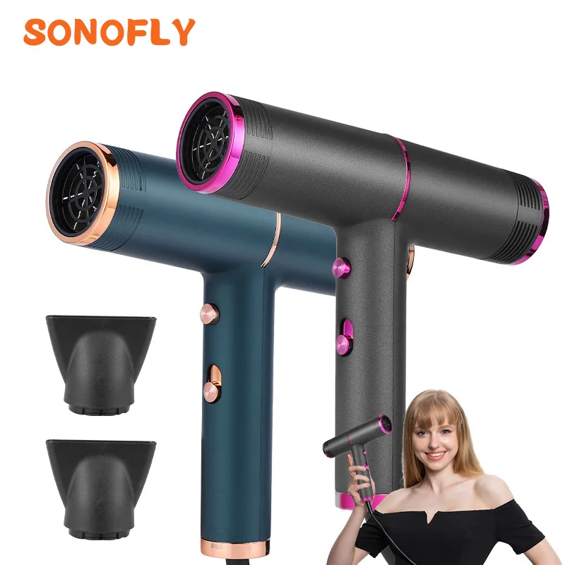 SONOFLY Hair Dryer High Power Intelligent Temperature Professinal Quick Dry Care For Hair Electric Blow 1800W Houseuse WMC-8898