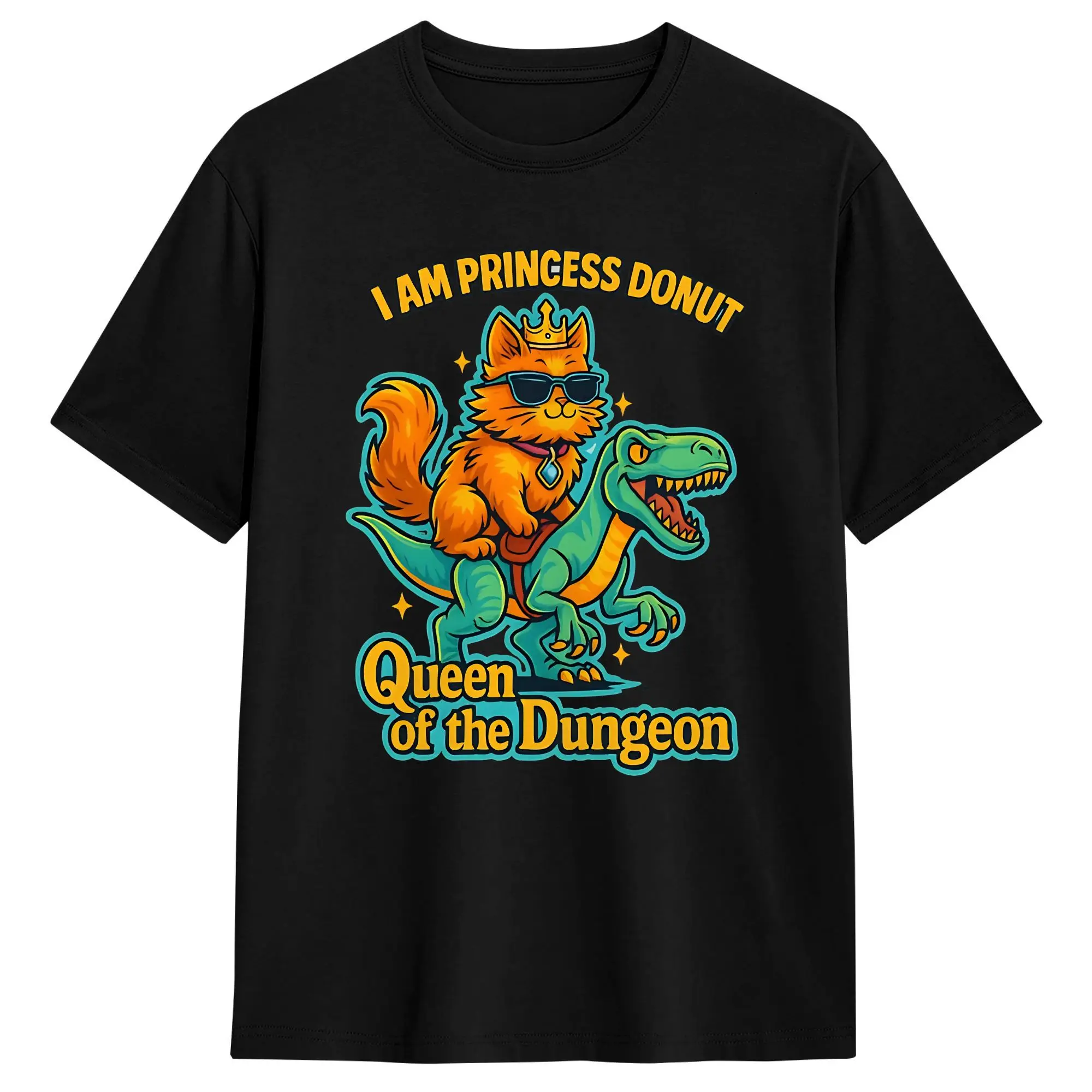 Фото Футболка в стиле стритвир с принтом Princess Donut Mongo Queen of the Dungeon Dungeon Crawler Carl, 100% хлопок, оригинальная футболка для мужчин №1
