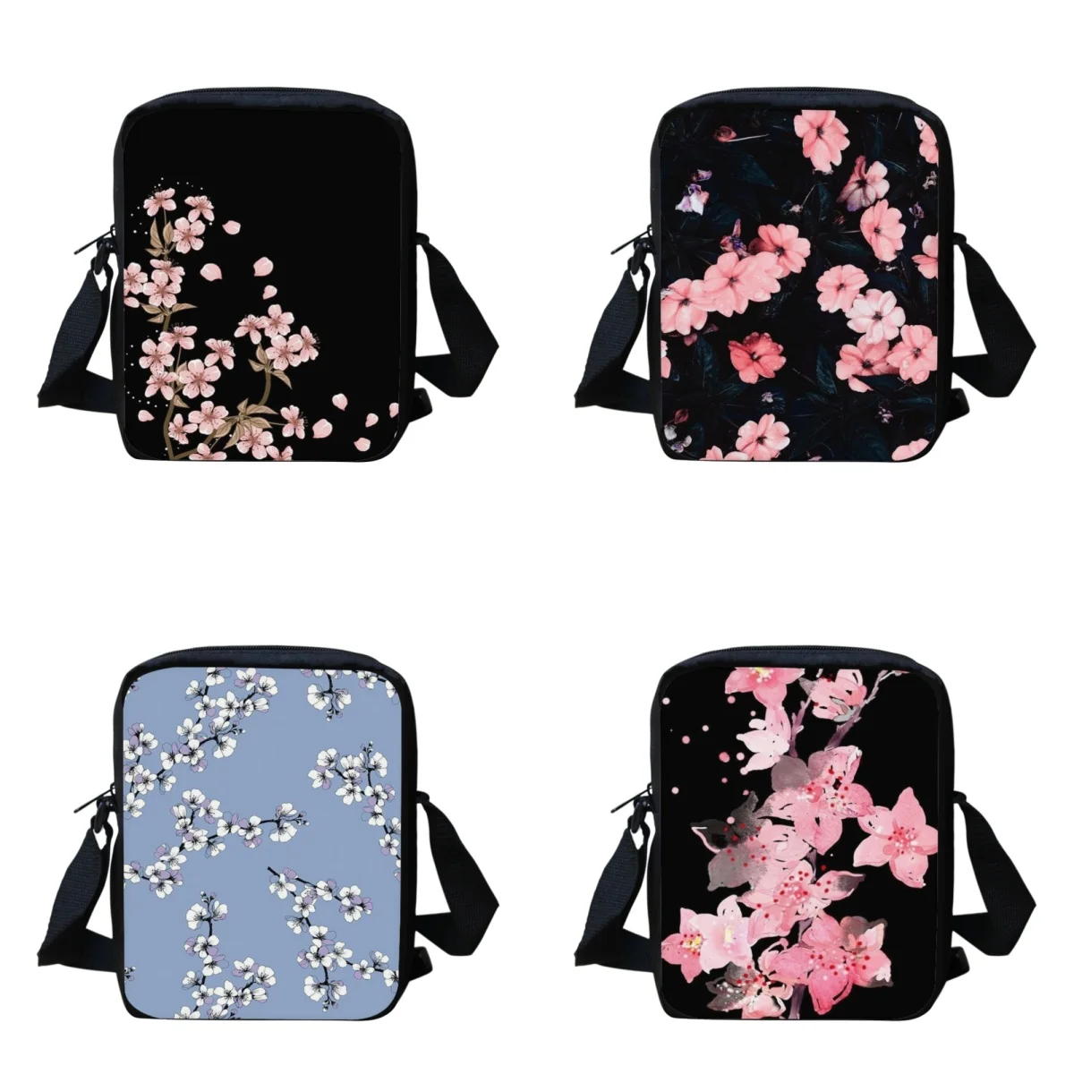 

Belidome Cherry Blossoms Pattern Children's School Bag Daily Crossbody Bags Travel Shopping Bag for Kids Boys Girls Holiday Gift