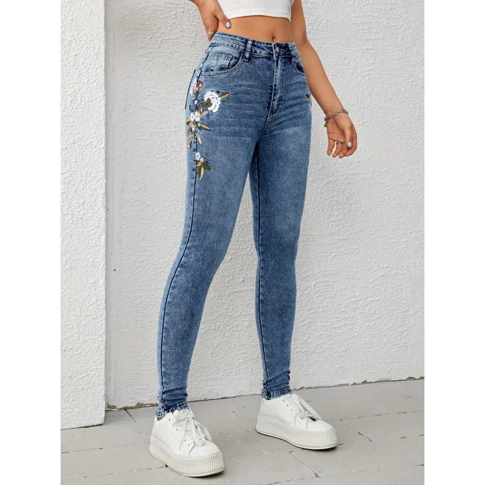 Экзотические брюки с открытой промежностью винтажные вышитые джинсы-бойфренды