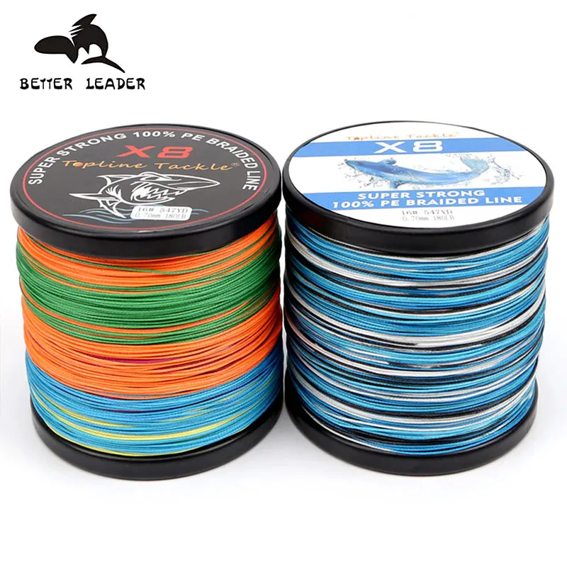 

Леска рыболовная плетеная из 8 нитей, 100 м, 8 цветов