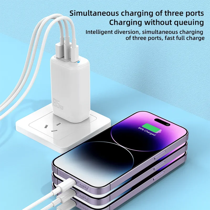 USB-зарядное устройство PD QC 3.0 65 Вт адаптер для быстрой зарядки мобильного телефона