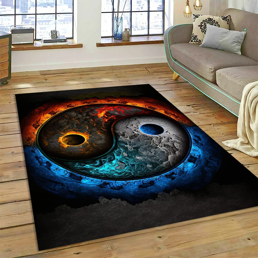 Натуральный китайский ковер в стиле Инь и Ян