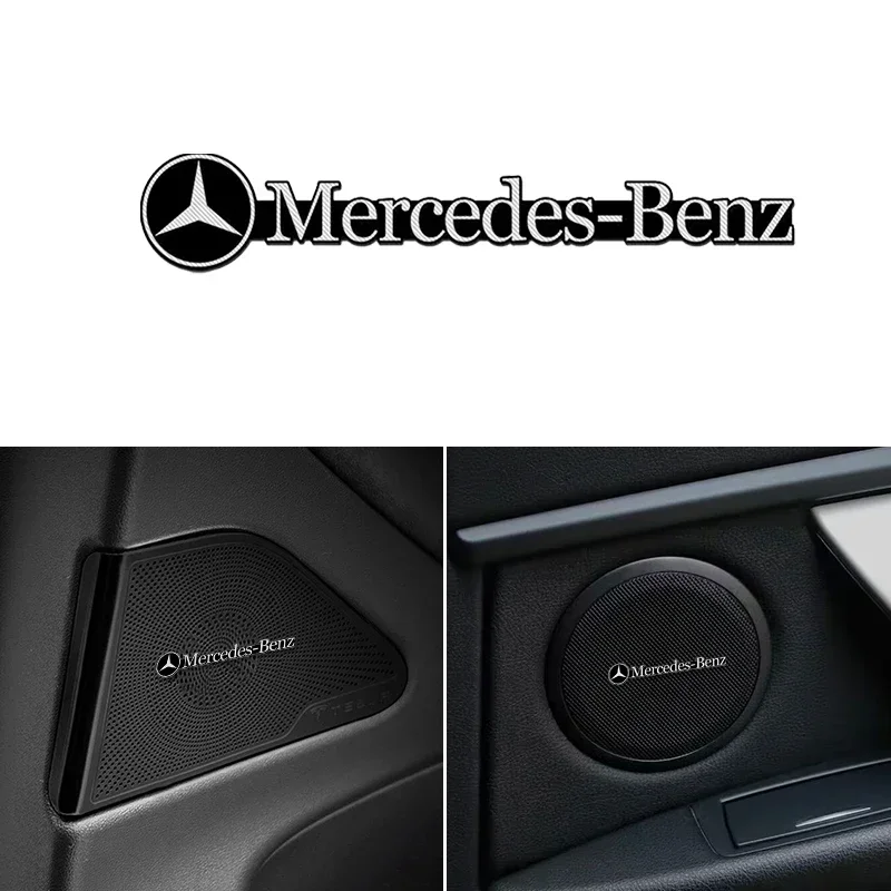 2/4 шт. алюминиевые 3D-наклейки на колонки Mercedes Benz AMG W124 W202 W203 W204 W210 W211