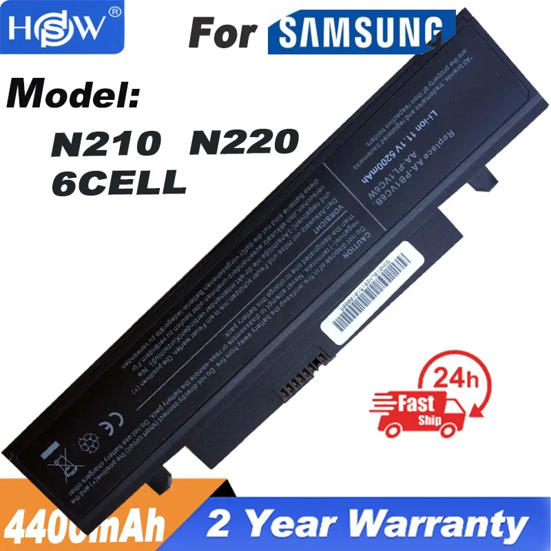 Новая аккумуляторная батарея для ноутбука 6 ячеек для Samsung N210, Φ N220