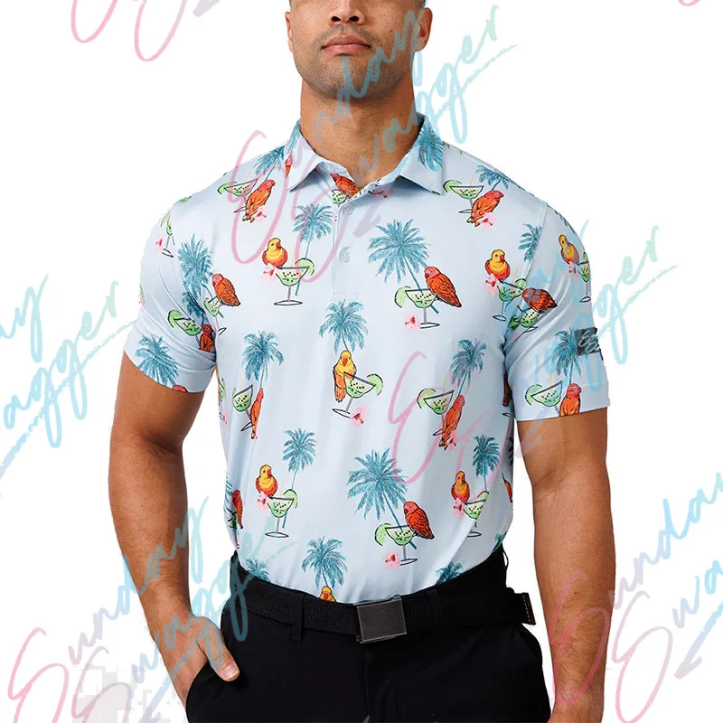 Sunday Swagger 3D printed golf polo shirt summer shirt sleeveless T-shirt fitness unisex clothes  fast dry breathable casual