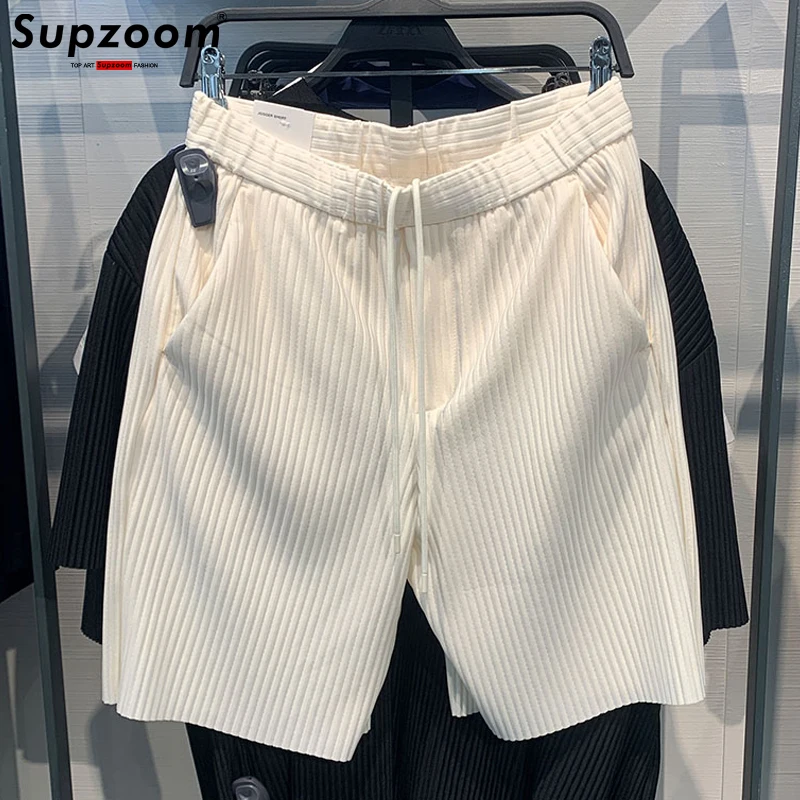 

Supzoom 2020 New Arrival Hot Sale Mid Popular Logo Summer Loose Of Male Casual Solid Zipper Fly Top Fashion Stripes Shorts Men