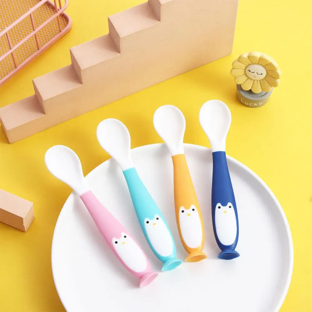 

Набор сгибаемых столовых приборов для младенцев и детей, ложка и вилка из силикона, дополнительные принадлежности для еды, для начинающих ходить детей