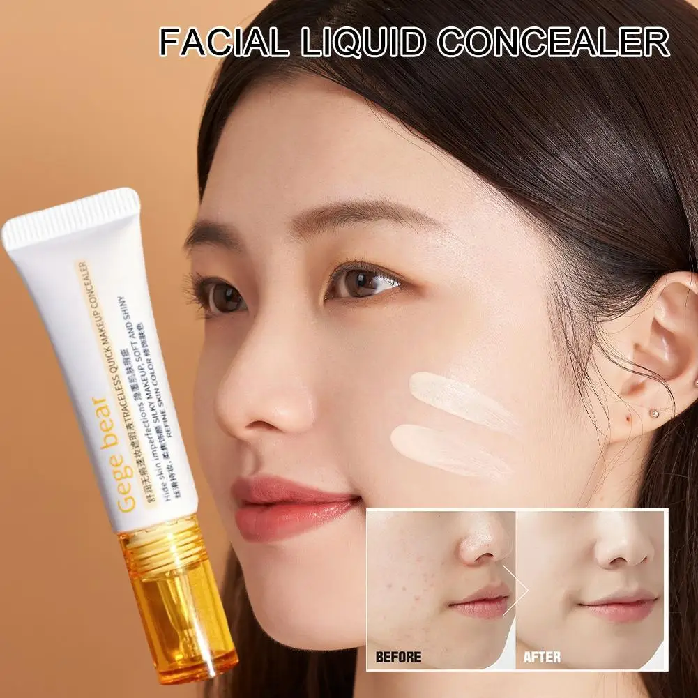

Liquid Concealer 2 Color Concealer Foundation Cream Moisturizing Acne-spot Covering Concealer Professional Dark Circles P8K5