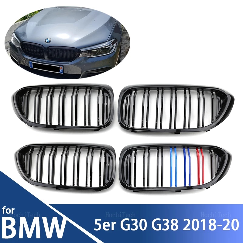 

for BMW 5 Series G30 G38 2016-2019 Car Styling New Look Car Grille Grill Front Kidney Glossy 2 Line Double Slat