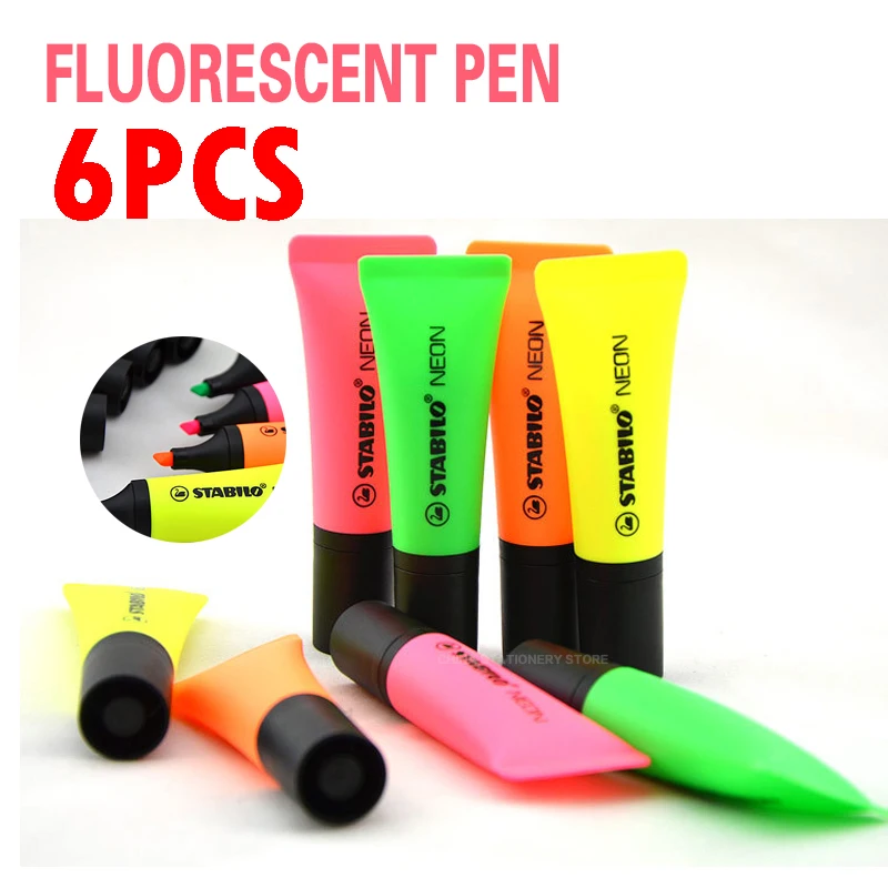 

Флуоресцентная ручка, 6 шт., цветные яркие цветные маркеры, рекламные художественные маркеры, подарок, канцелярские товары