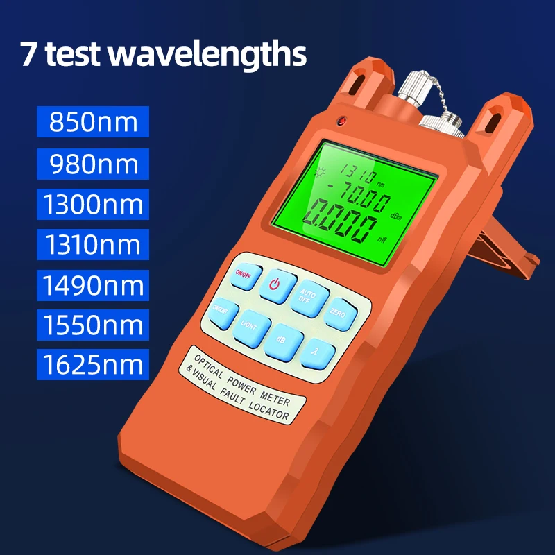VFL 10/20/30MW AUA All-IN-ONE otdr Optical Power Meter with Visual Fault Locator optical fiber tester 10km 20KM 30km