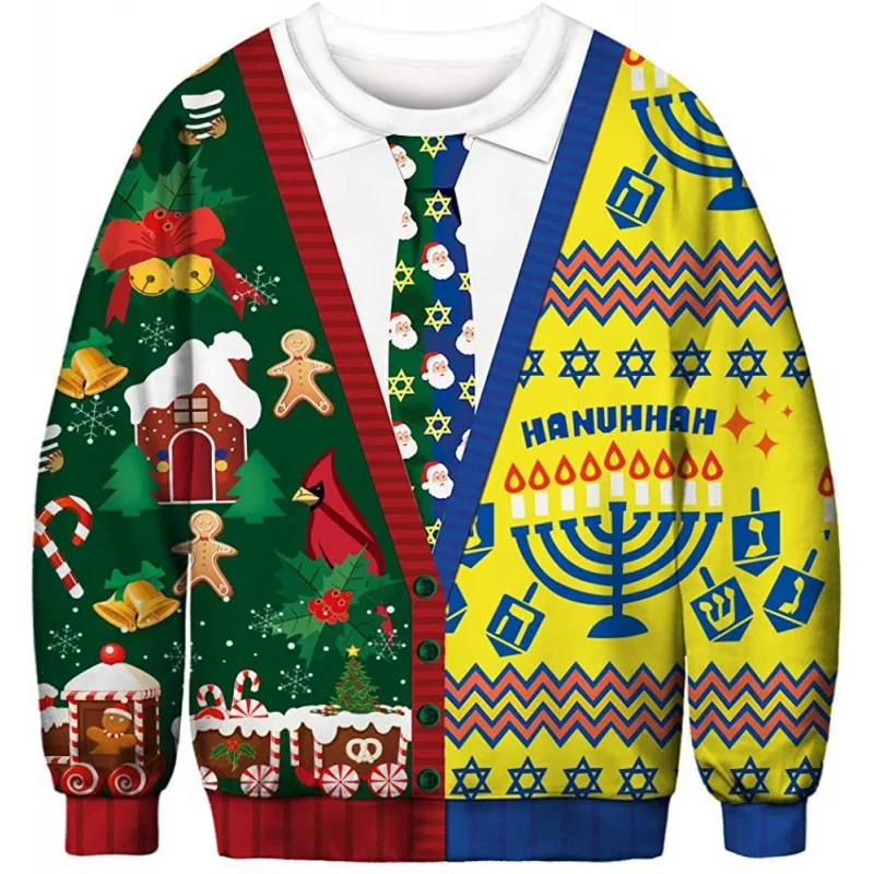 

Хит продаж, подарок на Хэллоуин, Забавный узор, 3D цифровая полноцветная печать, с длинными рукавами для мужчин и женщин