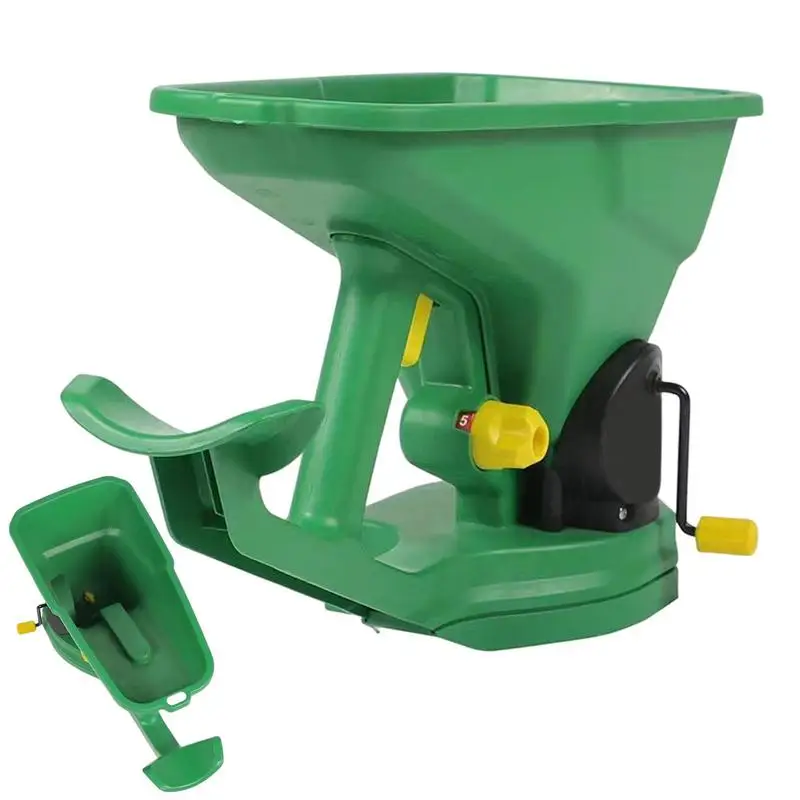 

Hand Crank Seeder 1.5L Capacity Broadcaster Spreader Handheld Power Spreader Portable Spreader For Garden 5 Gear Adjustable