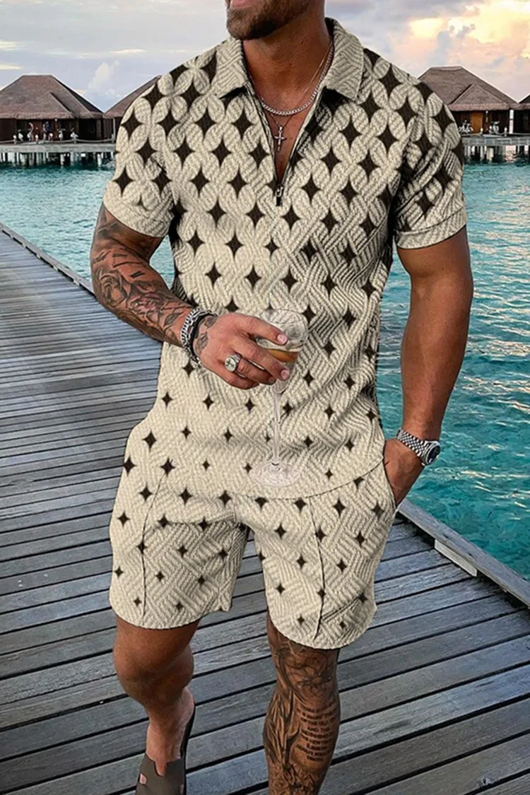 King of Spades Casual Tracksuit Polo Shirt and Shorts 2 Piece Sets For Men Suit 3D Print Bottoms Men Sportswear Summer Clothing