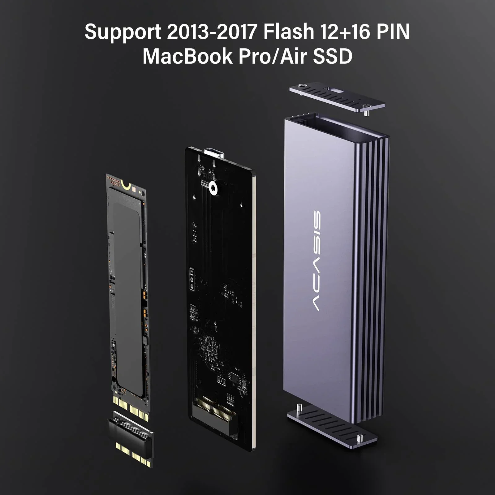 Acasis 20 Гбит/с Apple SSD emзакрытие для Macbook 2013-2017 12 + 16 контактов