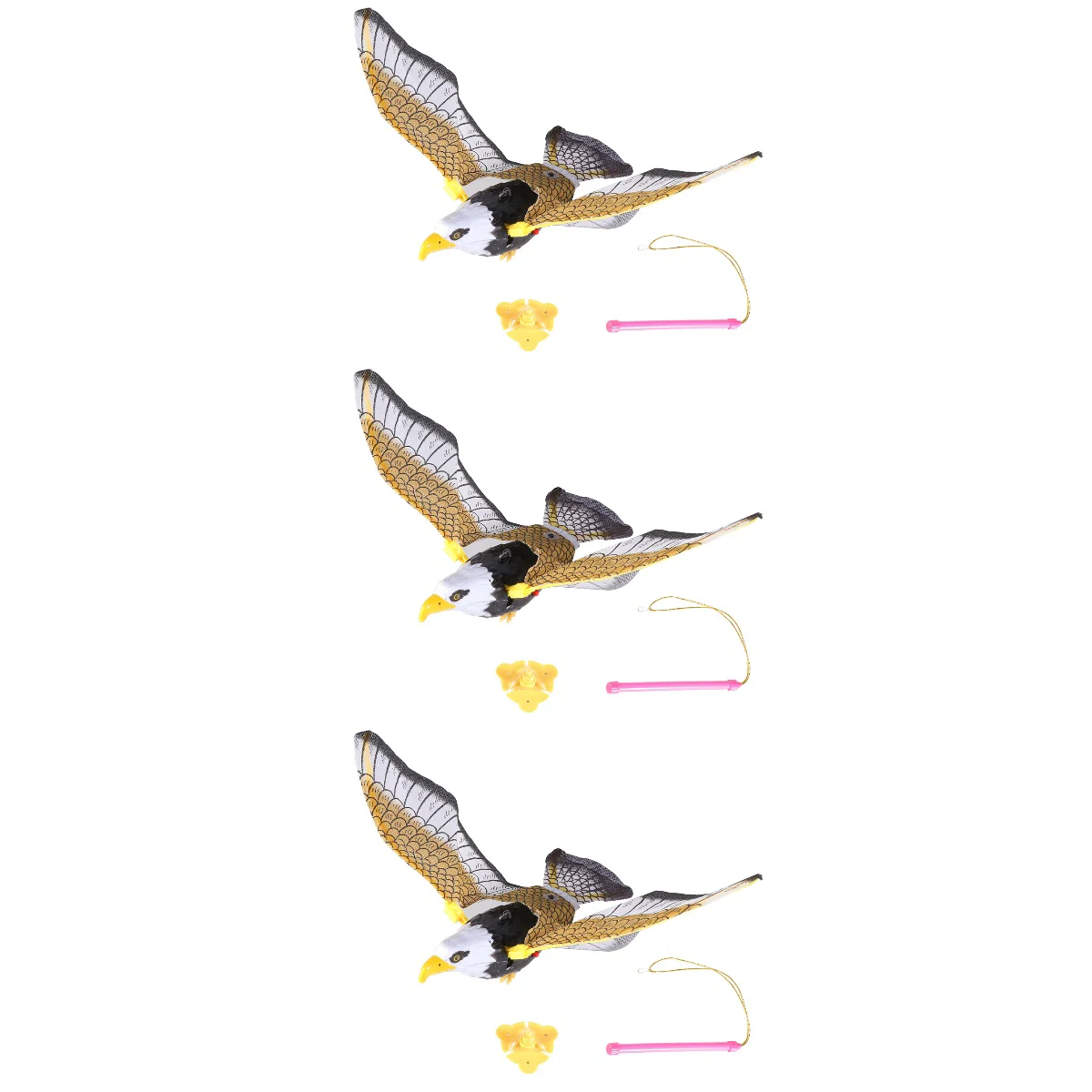 

3pcs Baby Electronic Flying Eagle Flying Sling Hovering Birds Flashing Gift with Stick Batteries
