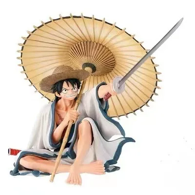 

13 см аниме One Piece BWFC Зонт кимоно Луффи Решающая битва на верху ПВХ экшн-фигурки коллекционные модели игрушки