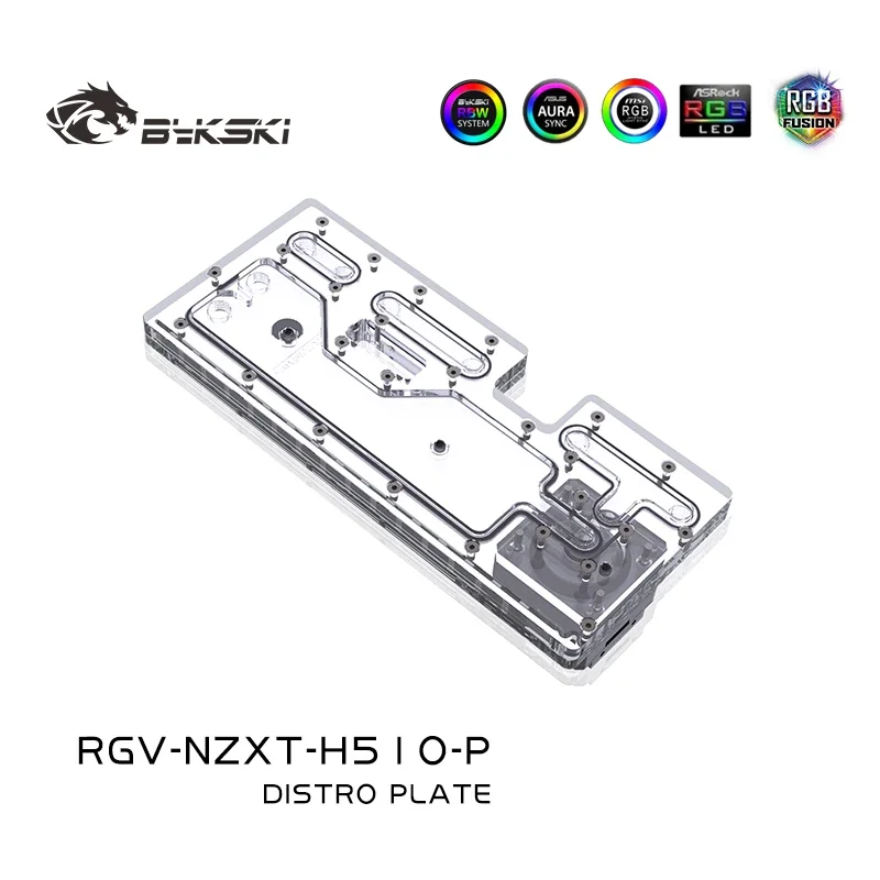 Distro Plate Bykski для корпуса расхода NZXT H510 водосточная плата с насосом DDC резервуар G1/4
