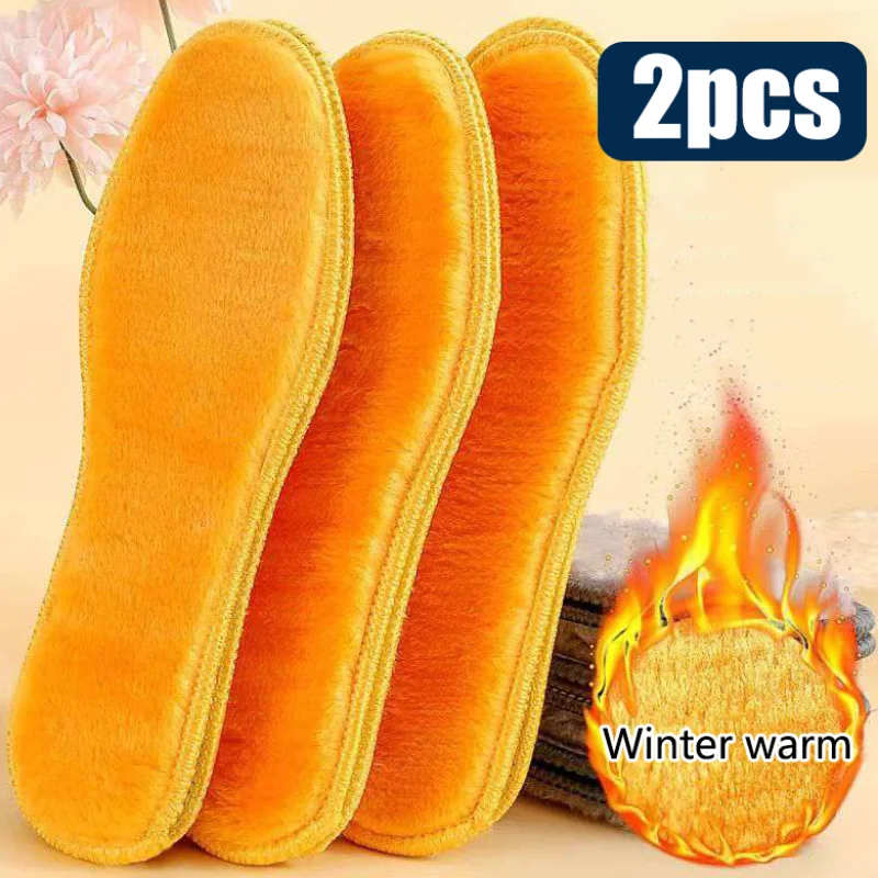 

2Pcs Thermal Gold Velvet Insoles Thicken Warm Heated Insoles for Men Women Winter Shoes Winter Snow Boots Self Heated Shoe Pads