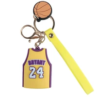 creative male basketball clothing keychain basketball clothing digital keychain basketball ornaments schoolbag pendant