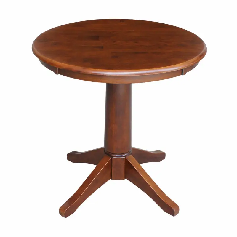 

Round Pedestal Dining Table - Almond/Espresso
