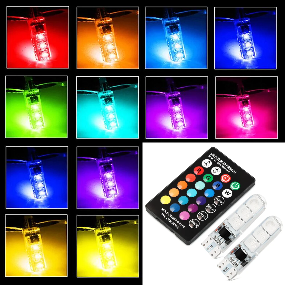 2x T10 светодиодный 194 168 W5W t10 RGB Светодиодная лампа для Opel OPC Astra J H G K Insignia Corsa D B E Mokka