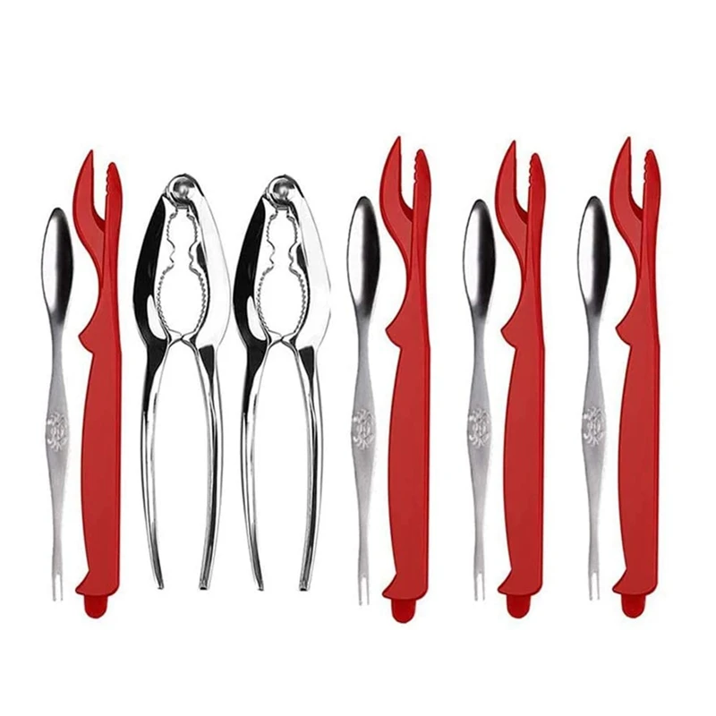 

Crab Lobster Crackers And Seafood Tools Set Including 2 Crab Leg Crackers 4 Lobster Shellers 4 Crab Forks/Picks