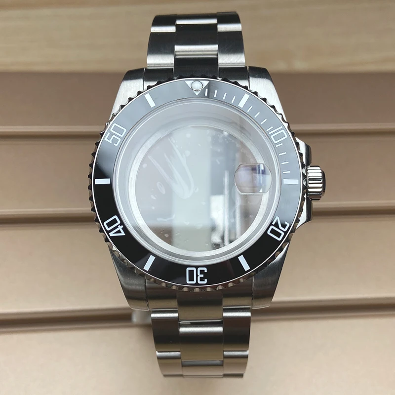 40mm Submariner Case Nh35 Nh36 Eta 2824 Miyota 8215 Dial Movement Men's Watch Watchband Parts Sapphire Glass 38mm Ceramic Bezel enlarge