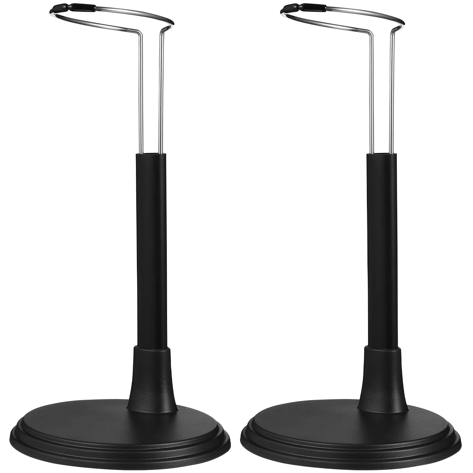 

2 Pcs Showcase Racks Figurine Display Shelf Creative Stand Storage Stands Support Holders Black Dolls