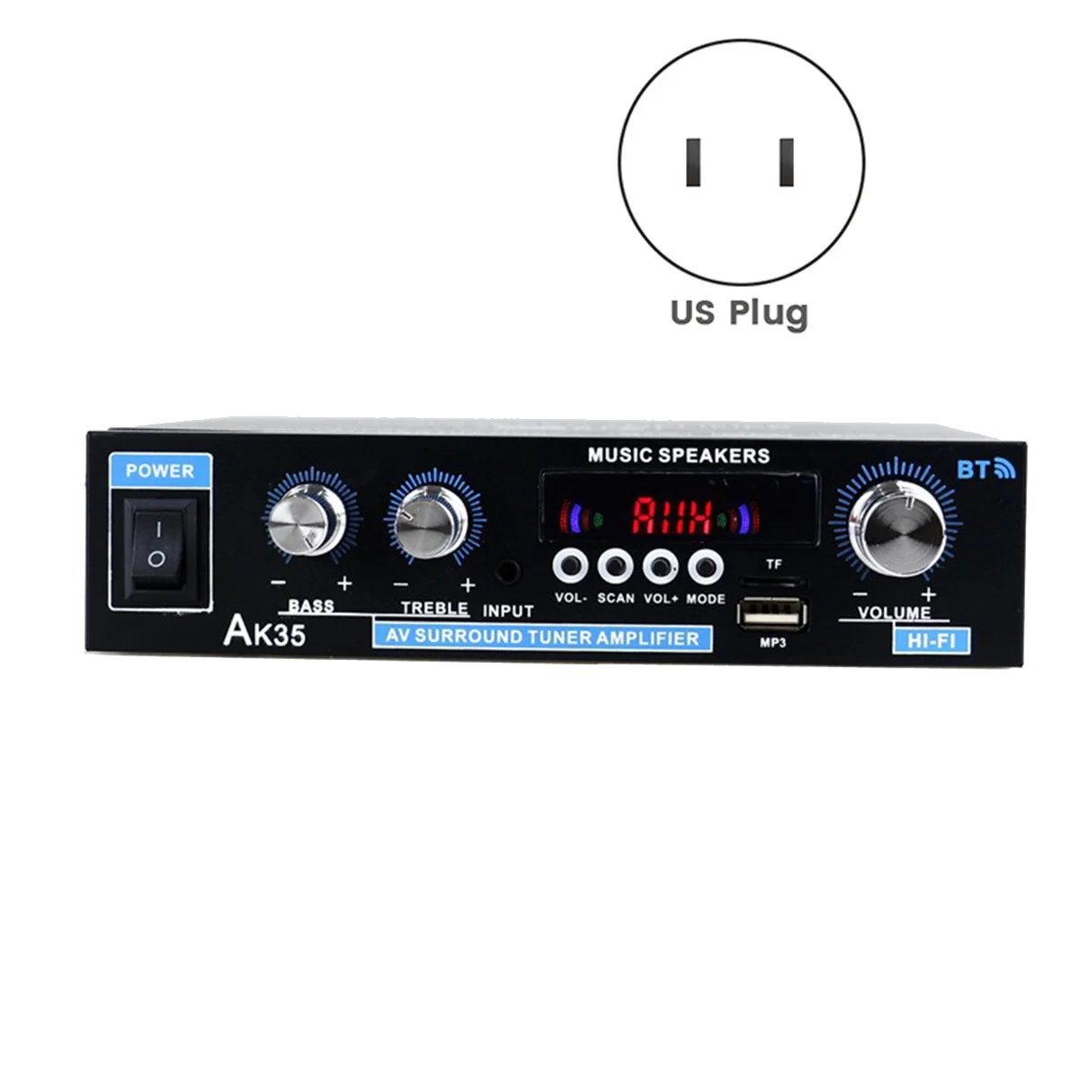 Усилитель мощности AK35 2-канальный усилитель вилка стандарта США