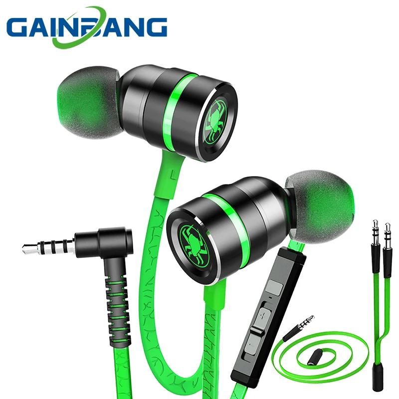 

GAINBANG Hammerhead Gaming Wired Headset Stereo Bass Noise Cancelling Mic Headphone Magnetic Original 1.2M Earphone For PC Phone