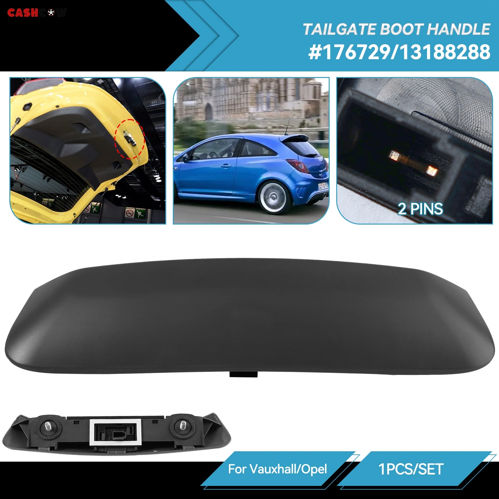 176729 13188288 для Opel Vauxhall Corsa D MK III 2007-2015 13188017 ручка багажника в комплект входит с