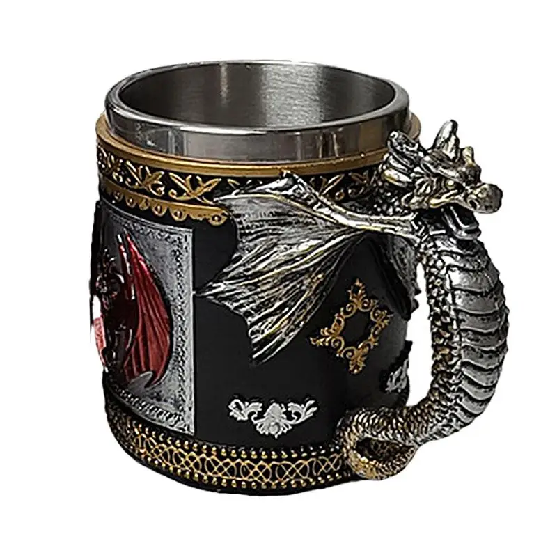 Кружка для пива из нержавеющей стали в средневековом стиле Классическая
