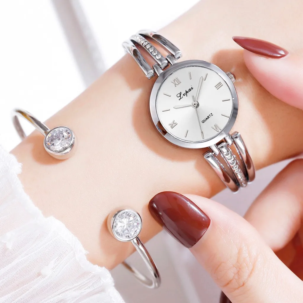 

Fashion Star Inlaid Rhinestone Stainless Steel Watch For Women Elegant Ladies Quartz Wristwatches Montre Femme Luxe De Marque