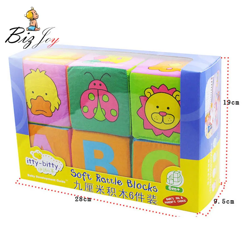 

6 шт./набор, Детский конструктор-погремушка