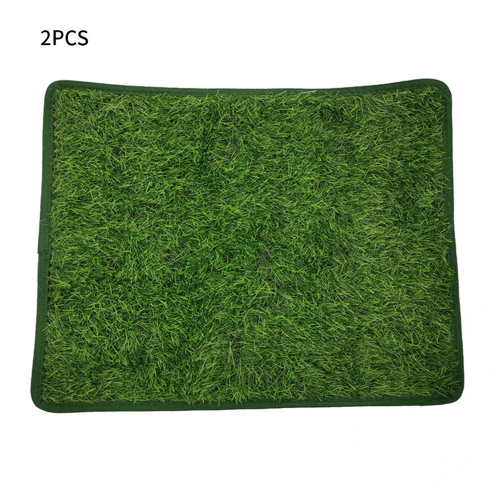 

2pcs Living Room Yard Artificial Grass Indoor Outdoor Dog Potty Patch Replacement Pet Supply Mat Easy Clean Durable Training Pad