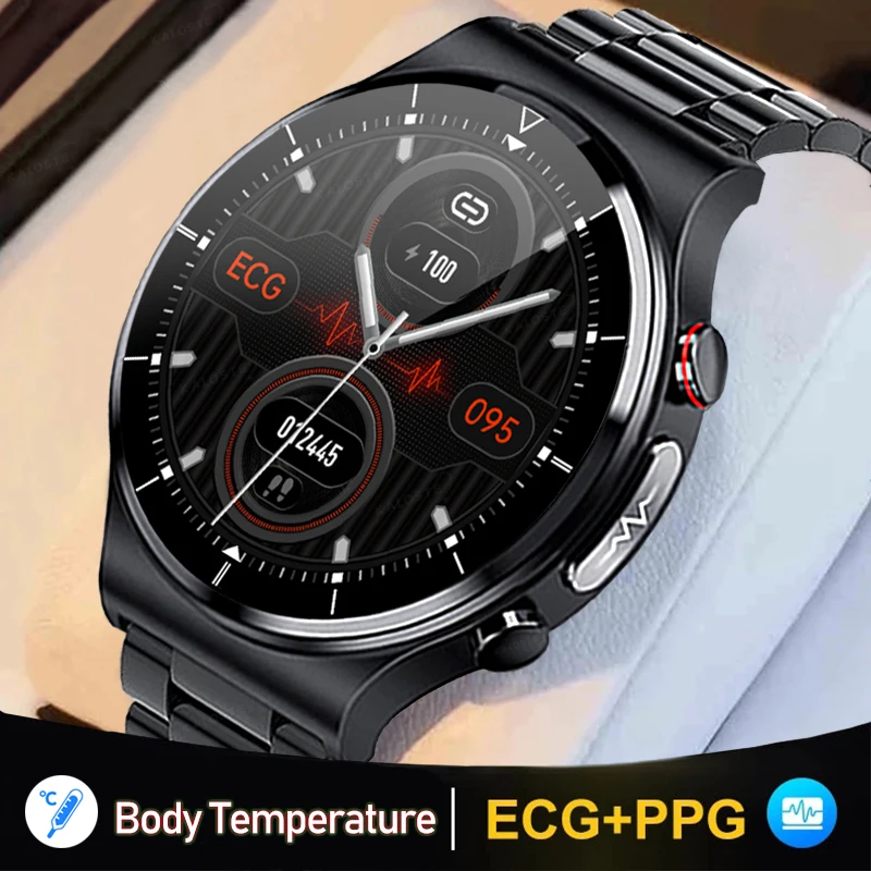 

For Samsung Xiaomi Huawei Smart Watch Men Full Touch Screen ECG Heart Rate Monitor Blood Pressure Thermometer Sport Smartwatch