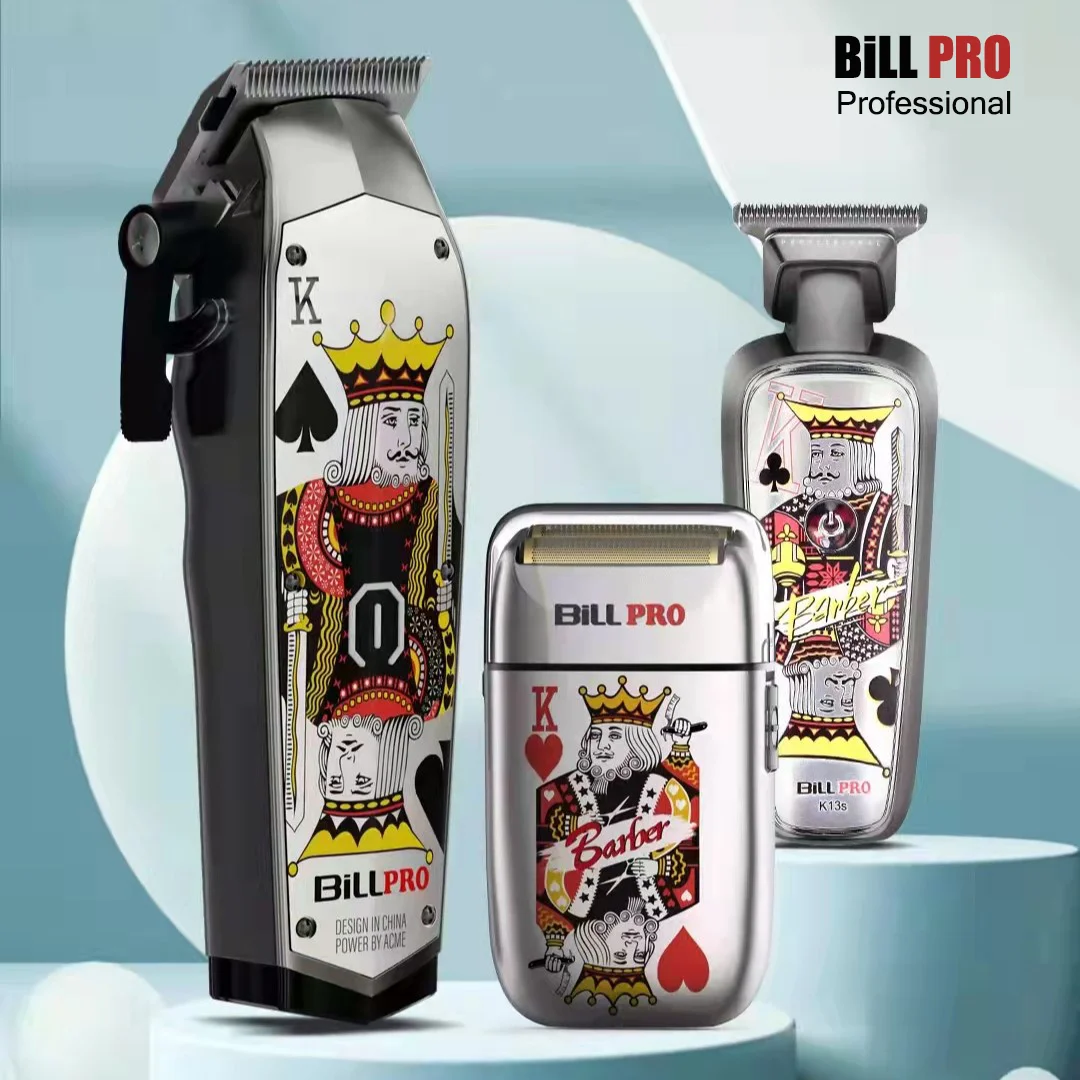 

BiLL PRO K13 Professional Barber Oil Head Hair Clipper Hair Trimmer Men 0mm Pitch Cutter Head and Double Cutter Head Shaver