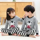 Пижама детская осенне-зимняя, для мальчиков и девочек, футболка с длинным рукавом и штаны